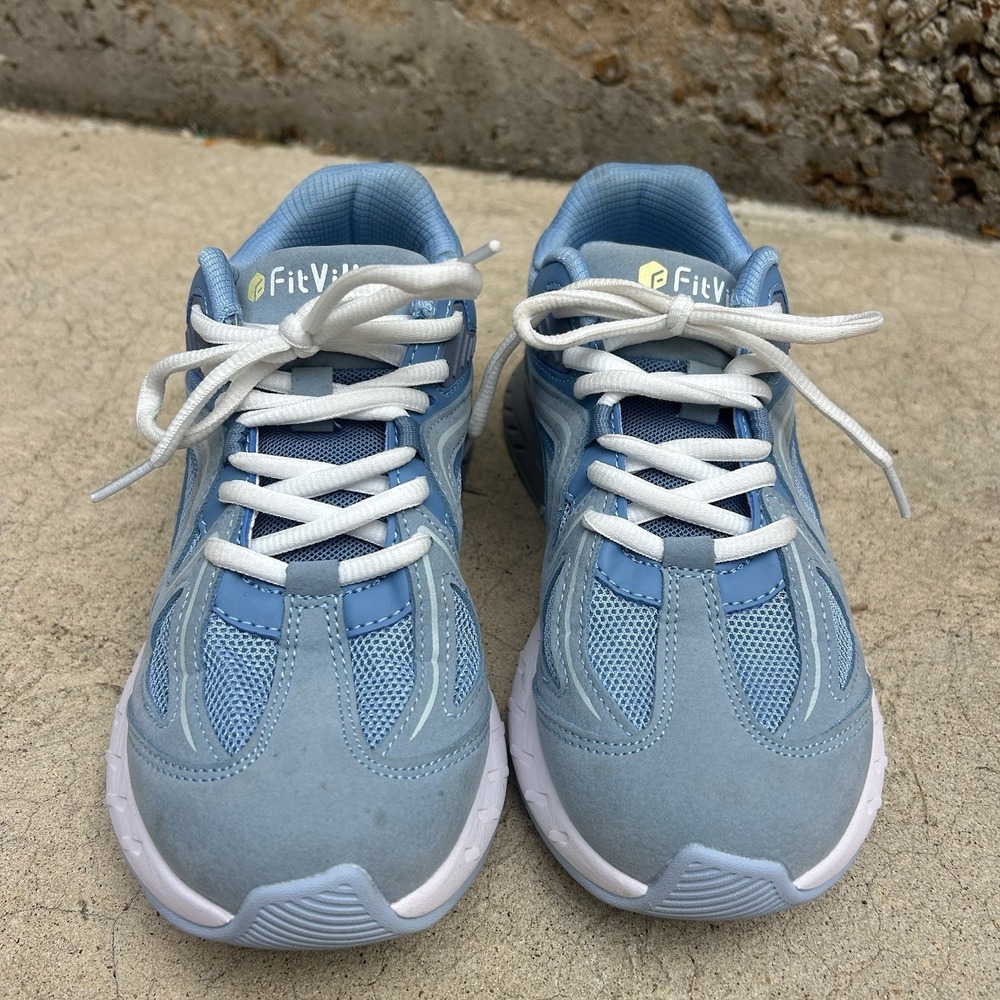 FitVille Women Extra Wide Sneakers Arch Fit Comfort Walking Shoes Flat Feet 6.5